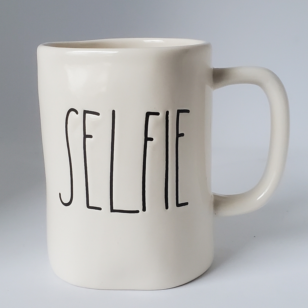 Rae Dunn Magenta Mug "Selfie" Coffee Cup